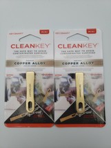 ✳Lot of 2! The Original CleanKey KeySmart Copper Alloy New Hands Free Touch!✳ - £5.67 GBP