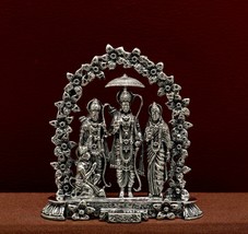 Silver handmade Divine Hindu god Ram Laxman sita and Hanuman /Ram Darbar art164 - £1,149.57 GBP