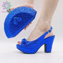 Ew italy african shoes and bag set for party summer high heeled shoes for women italian thumb200