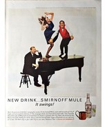 1965 Smirnoff Vodka - Killer Joe Piro And Girl Dance On Piano - Print Ad... - $14.72 CAD
