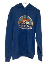 Mossy oak men’s mountain hoodie hooded sweatshirt blue size medium NWT - $32.73