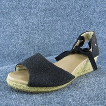 Ugg Delmar Women Ankle Strap Sandal Shoes Black Textile Size 10 Medium - £27.40 GBP