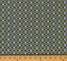 Flannel Geometric Circles Circle Chevron Grey Blue Green Fabric by Yard D278.26 - £21.20 GBP