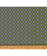 Flannel Geometric Circles Circle Chevron Grey Blue Green Fabric by Yard ... - £22.24 GBP