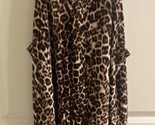 Charter Club Womens Sz Large Cheetah Leopard Velour Print Sleeveless Sed... - $38.61