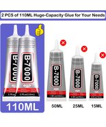 B7000 Adhesive Rhinestones Glue for Crafts 2PCS 110ml / 3.7 fl oz with 5  - $23.77