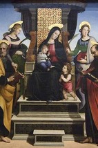 Madonna and Child Enthroned with Saints, altarpiece by Raphael - Art Print - £17.57 GBP+