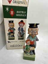 Vintage Hoffman Distill Mini Decanter Mr. School Teacher Leprechaun w/ O... - $29.69