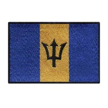Barbados Flag Patch 3&quot; Iron On Embroidered Caribbean Island National Pride New - £3.89 GBP