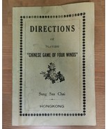 Directions of Playing CHINESE GAME OF FOUR WINDS Sung San Cahi Hongkong ... - $85.79 CAD