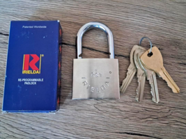 RIELDA 900-50/29 RS/ Italy /Re-programable High Security Padlock /Key Se... - $135.37