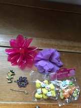 Lot of Girl’s Hot Pink Plastic &amp; Fabric Purple Flower Disney Enamel Minnie Mouse - £8.85 GBP