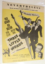 Three Little Words Vintage Sheet 1931 Red Skelton Fred Astaire Arlene Dahl - £6.31 GBP