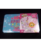 Shopkins Secret Message Set tin case Stickers journal invisible ink pen - $132.09 MXN