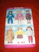 1998 Butterick Pattern #5604 American Girl Doll Or 18" Doll Clothes Pattern New - $11.99