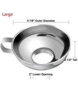Stainless Steel Metal CANNING JAR FUNNEL fit Wide &amp; Regular mOuth ALL Ma... - $576.18 MXN