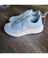 JUSTICE GIRL Slip On Athletic Sneakers Shoes Blue 4 NWT No Lace Comfort ... - $31.45 CAD