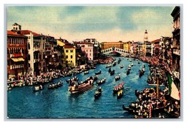 Boats on Canal Grande Venice Italy UNP Unused DB Postcard G18 - £2.76 GBP
