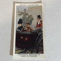 Memorial Service For Lord Kitchener WD &amp; HO Wills Vintage Cigarette Card #7 - £2.28 GBP