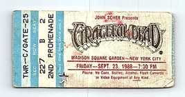 Grateful Dead Ticket Stub Septiembre 23 1988 New York Madison Cuadrado Jardín - £40.19 GBP