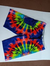 Volcom Board Shorts Mens Size 30 Trunks 4 Way Stretch Tie Dye Colorful - £12.50 GBP