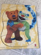 Disney&#39;s bear In The Big blue House Wood Puzzle mattel 1990s Squirrel te... - $20.29