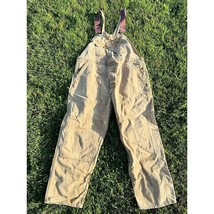 Vintage Key Imperial Tan Brown Canvas Overalls 46x32 - £38.17 GBP