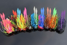 Tigofly 9 pcs 9 colors Colorful  Skirts Streamer Spinnerbait Buzzbait Squid Lure - £54.57 GBP