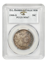 1908-O 50c PCGS MS67 ex: D.L. Hansen - £12,704.04 GBP