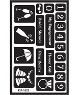 Armour Etch Over N Over Stencil Wedg Font Numbers - $23.00