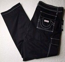 True Religion Jet Black Cargo Pants Mens Size 38 $159 197516311178 New W... - $94.36 CAD