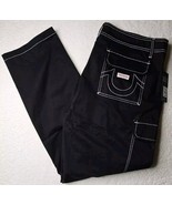 True Religion Jet Black Cargo Pants Mens Size 38 $159 197516311178 New With Tags - $67.31