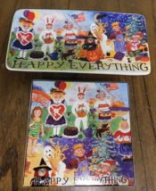 Happy Everything Platter + Trivet Plaque Melissa Mcleod Holiday Christma... - £14.80 GBP