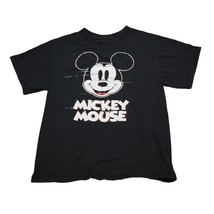 Disney Shirt Boys XL Black Crew Neck Short Sleeve Mickey Mouse Casual Tee - £12.33 GBP