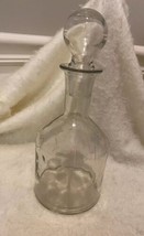 Block by Ivima Glass Decanter With Lid Etched Clear Hand Blown in Portug... - £5.20 GBP