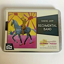 "Regimental Band" Art Puzzle by Darsie Japp 100 pieces 8"x10" Pomegranate Tin - £9.83 GBP