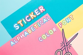 Sticker Alphabetical Font | Sticker Font | Sticker Lettering | Sticker F... - $10.00
