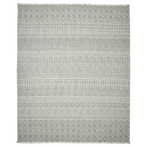 2&#39; X 3&#39; Gray and Ivory Geometric Flatweave Handmade Distressed Area Rug ... - $927.78 MXN