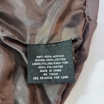 Rue 21 Women's Brown Multicolor Geometric Removable Hoodie Snap Button Jacket M image 8