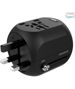 Universal Travel Adapter Plug with USB and Type C Port All-in-one Intern... - £14.45 GBP