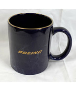 Boeing Company Aviation Ceramic Coffee Mug Marbled Blue Gold Logo 10 oz - £19.02 GBP