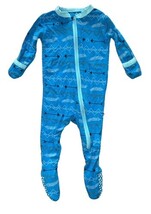 Kickee Pants Baby Sleeper 0-3 Months Blue Footed Zip Bamboo Pajamas image 7