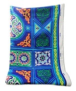 AA127C Egyptian Tent Ramadan Wall Decor Textile BLUE Fabric Wall Roll We... - $91.63