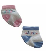 Jefferies Socks Baby Girls Boys I Love Grandma Pink Blue Crew Ankle Gift... - $10.29 CAD