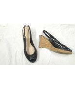 LAUNDRY List black wedge style sandal   Size 9 1/2 - $403.02 MXN