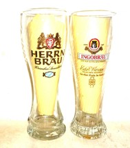 2  Fischer Lutz Ingobrau Bischoff Ingolstadt &amp;more Weizen German Beer Glasses - £10.31 GBP