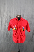Vintage Button Down Shirt - San Blas Panama Patched Tropical Birds - Mens Medium - £59.94 GBP