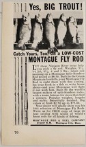 1941 Print Ad Montague Fly Fishing Rods Big Trout Montague City,Massachusetts - $8.08