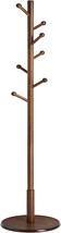Vasagle Coat Rack Free Standing With 7 Rounded Hooks, Wood Hall Tree, En... - $46.99