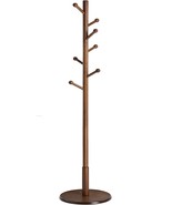 Vasagle Coat Rack Free Standing With 7 Rounded Hooks, Wood Hall Tree, En... - £36.95 GBP